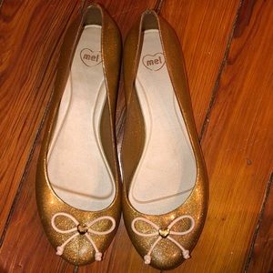 Gold jelly flats